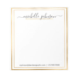 Persoonlijke naam Gold | Van het bureau van het No Notitieblok