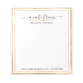 Persoonlijke naam Gold | Van het bureau van het No Notitieblok (Voorkant)