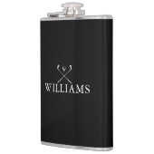 Persoonlijke naam Golf Clubs Black and White Heupfles (Links)