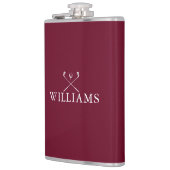 Persoonlijke naam Golf Clubs Burgundy Red Heupfles (Links)