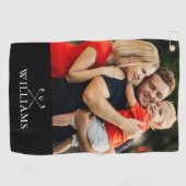 Persoonlijke naam Golf Clubs Foto Golfhanddoek (Horizontaal)