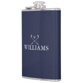 Persoonlijke naam Golf Clubs Navy Blue Heupfles (Links)