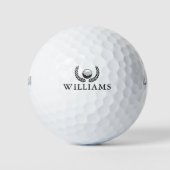 Persoonlijke naam golfbal en krans golfballen (Voorkant)