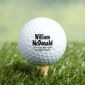 Persoonlijke naam golfballen sjabloon FUN RETRO 17 (Insitu Shirt)