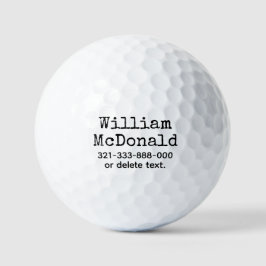 Persoonlijke naam golfballen sjabloon FUN RETRO 31