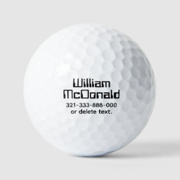 Persoonlijke naam golfballen sjabloon SCI-FI 5