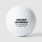 Persoonlijke naam golfballen sjabloon SCI-FI 6 (Voorkant)