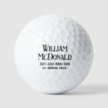 Persoonlijke naam golfballen sjabloon VINTAGE 9