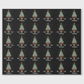 Persoonlijke naam golfboom apparatuur Kerstmis Cadeaupapier (Vlak)