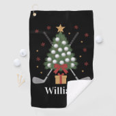 Persoonlijke naam golfboom apparatuur Kerstmis Golfhanddoek (Insitu)