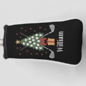 Persoonlijke naam golfboom apparatuur Kerstmis Golfheadcover (Voorkant)