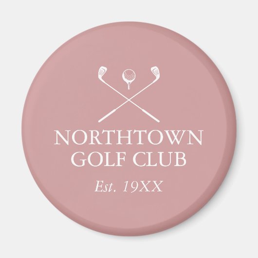 Persoonlijke naam golfclub stoffig roze roze magneet (Voorkant)