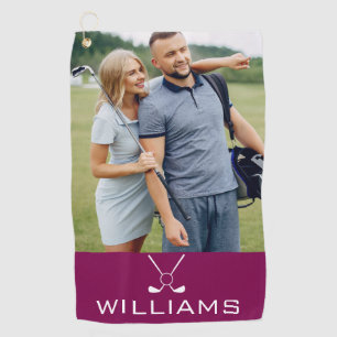Persoonlijke naam golfclubs foto golfhanddoek