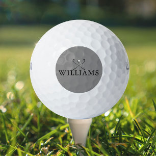 Persoonlijke Naam Golfclubs Grijs Golfballen