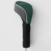 Persoonlijke naam golfclubs smaragdgroen golfheadcover (Schuin)