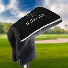 Persoonlijke naam golfclubs zwart en wit golfheadcover