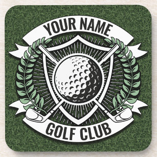 Persoonlijke NAAM Golfer Golf Club Turf Clubhouse Bier Onderzetter