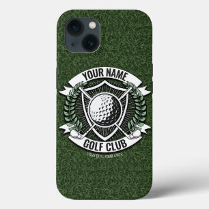 Persoonlijke NAAM Golfer Golf Club Turf Clubhouse Case-Mate iPhone Case