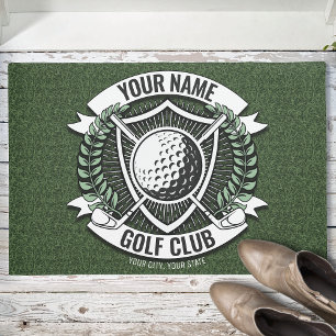 Persoonlijke NAAM Golfer Golf Club Turf Clubhouse Deurmat