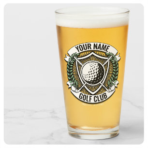 Persoonlijke NAAM Golfer Golf Club Turf Clubhouse Glas