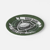 Persoonlijke NAAM Golfer Golf Club Turf Clubhouse Papieren Bordje (Gekanteld)