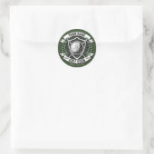 Persoonlijke NAAM Golfer Golf Club Turf Clubhouse Ronde Sticker (Tas)