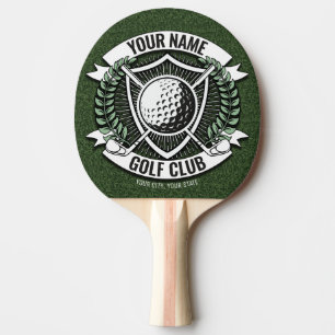 Persoonlijke NAAM Golfer Golf Club Turf Clubhouse Tafeltennisbatje