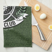 Persoonlijke NAAM Golfer Golf Club Turf Clubhouse Theedoek (Quarter Fold)