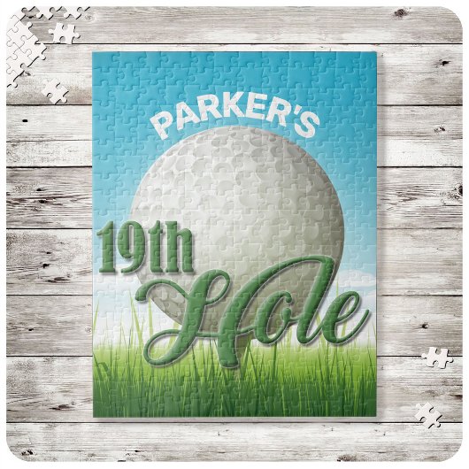Persoonlijke NAAM Golfer Golf Pro Bal 19e Hole Legpuzzel