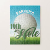 Persoonlijke NAAM Golfer Golf Pro Bal 19e Hole Legpuzzel (Verticaal)