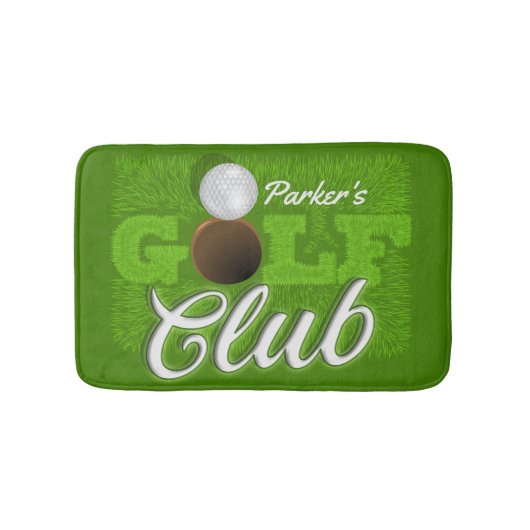 Persoonlijke NAAM Golfer Green Golf Course Club Badmat (Voorkant)
