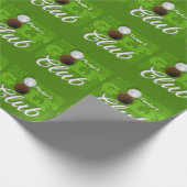 Persoonlijke NAAM Golfer Green Golf Course Club Cadeaupapier (Hoek)