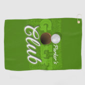 Persoonlijke NAAM Golfer Green Golf Course Club Golfhanddoek (Horizontaal)