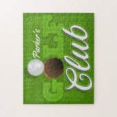 Persoonlijke NAAM Golfer Green Golf Course Club Legpuzzel (Verticaal)