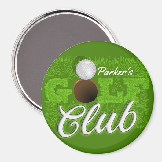 Persoonlijke NAAM Golfer Green Golf Course Club Magneet (Voorkant / Achterkant)