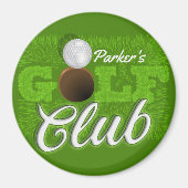 Persoonlijke NAAM Golfer Green Golf Course Club Magneet (Voorkant)