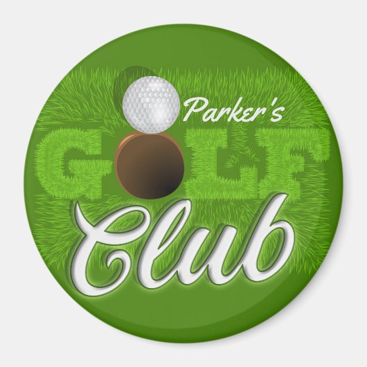 Persoonlijke NAAM Golfer Green Golf Course Club Magneet (Voorkant)