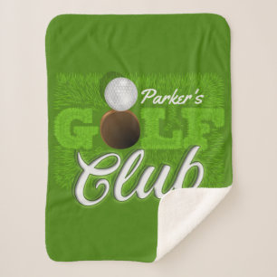 Persoonlijke NAAM Golfer Green Golf Course Club Sherpa Deken