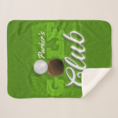 Persoonlijke NAAM Golfer Green Golf Course Club Sherpa Deken (Voorkant (horizontaal))