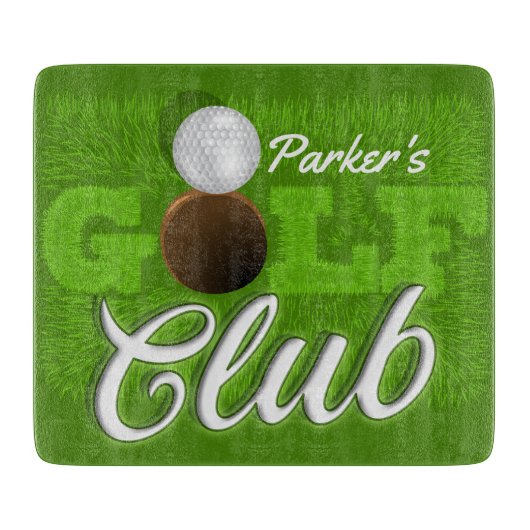 Persoonlijke NAAM Golfer Green Golf Course Club Snijplank (Voorkant)