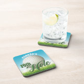 Persoonlijke NAAM Golfer Pro Ball 19th Hole Bier Onderzetter (Rechterzijde)