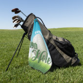 Persoonlijke NAAM Golfer Pro Ball 19th Hole Golfhanddoek (Groen)