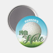 Persoonlijke NAAM Golfer Pro Ball 19th Hole Magneet (Voorkant / Achterkant)
