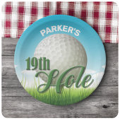 Persoonlijke NAAM Golfer Pro Ball 19th Hole Papieren Bordje