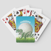 Persoonlijke NAAM Golfer Pro Ball 19th Hole Pokerkaarten (Achterkant)