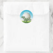 Persoonlijke NAAM Golfer Pro Ball 19th Hole Ronde Sticker (Tas)