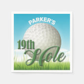 Persoonlijke NAAM Golfer Pro Ball 19th Hole Servet (Voorkant)