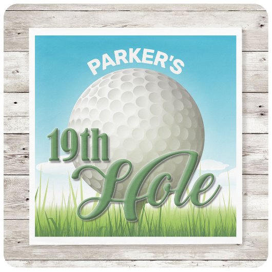 Persoonlijke NAAM Golfer Pro Ball 19th Hole Servet