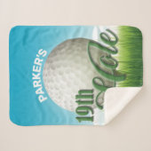 Persoonlijke NAAM Golfer Pro Ball 19th Hole Sherpa Deken (Voorkant (horizontaal))