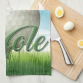 Persoonlijke NAAM Golfer Pro Ball 19th Hole Theedoek (Quarter Fold)